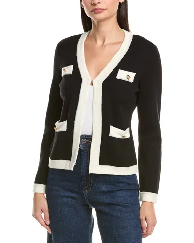 Bruno Magli Wool Cardigan In Black