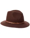 Bruno Magli Wool Felt Wool Fedora In Brown