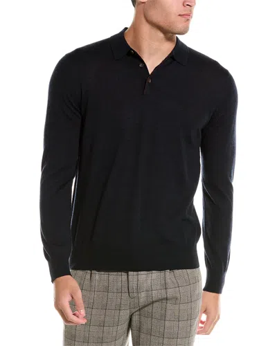 Bruno Magli Wool Polo Sweater In Blue