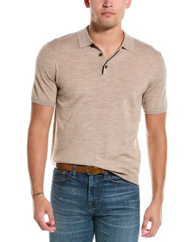 Bruno Magli Wool Polo Sweater In Neutral