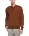 Bruno Magli Wool Polo Sweater In Brown