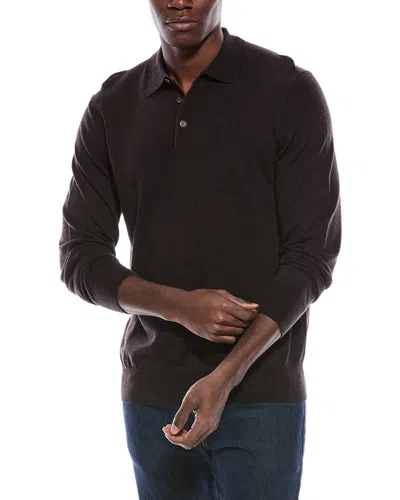 Bruno Magli Wool Polo Sweater In Brown