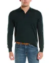 Bruno Magli Wool Polo Sweater In Green