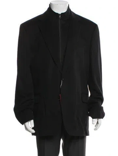 Pre-owned Bruno Magli Wool Utility Jacket W/ Tags In Blue