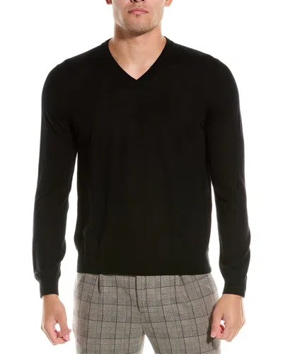 Bruno Magli Wool V-neck Sweater In Black