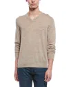 Bruno Magli Wool V-neck Sweater In Brown