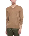 Bruno Magli Merino Wool Crewneck Sweater In Brown