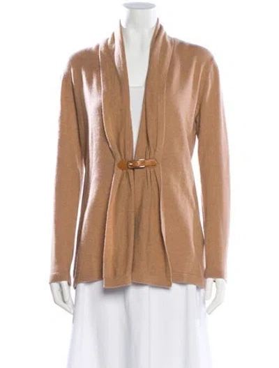 Pre-owned Bruno Magli Wool V-neck Sweater In Neutral