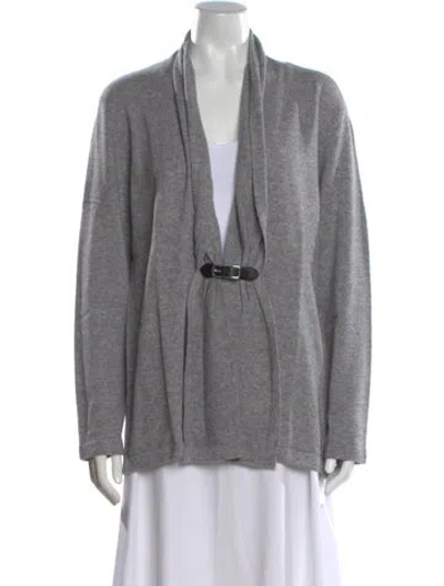 Pre-owned Bruno Magli Wool V-neck Sweater W/ Tags In Gray