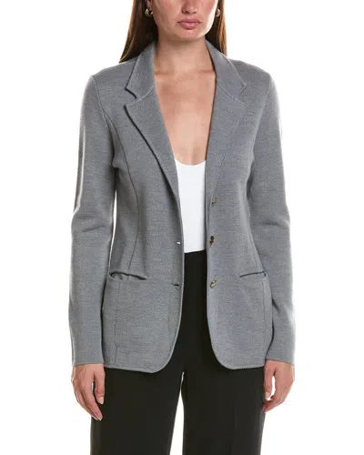 Bruno Magli Wool-blend Sweater Blazer In Gray