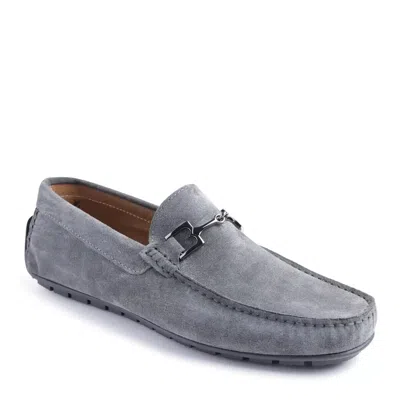 Bruno Magli Xander Bm2xanf1 Loafer Men's Us 7 Gray Suede Moc Toe Shoes Khd832