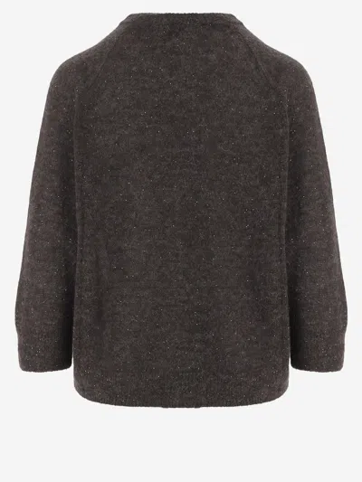 Bruno Manetti Alpaca And Wool Blend Sweater In Brown