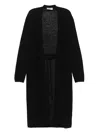 Bruno Manetti Belted Cardigan In 黑色