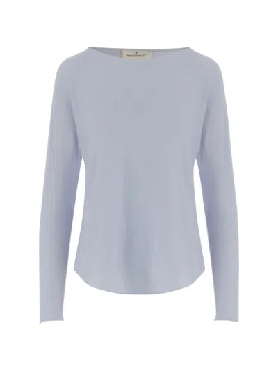 Bruno Manetti Boat-neck Top In Blue