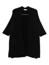 Bruno Manetti Brushed-finish Open-front Coat In Black