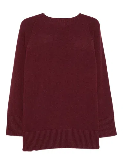 BRUNO MANETTI BRUNO MANETTI BURGUNDY CASHMERE AND WOOL SWEATER