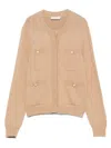 Bruno Manetti Button-detail Cardigan In Brown