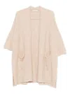 Bruno Manetti Cardigan With Pockets In Neutral