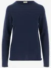 Bruno Manetti Cashmere Pullover With Crew Neck In Blue