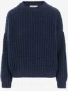 Bruno Manetti Chunky Knit Sweater In Blue