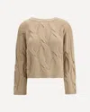 Bruno Manetti Cable-knit Crew-neck Sweater In Neutral
