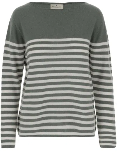 BRUNO MANETTI CASHMERE SWEATER WITH ALL-OVER STRIPED PATTERN