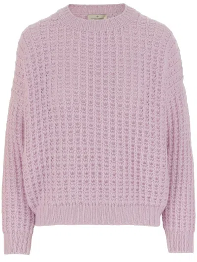 Bruno Manetti Cashmere Sweater With Crew Neck In Pink
