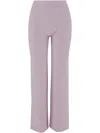 Bruno Manetti Regular Fit Cashmere Pants With Elasticized Waist In Purple