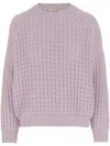 Bruno Manetti Cashmere Sweater With Crew Neck In 粉色