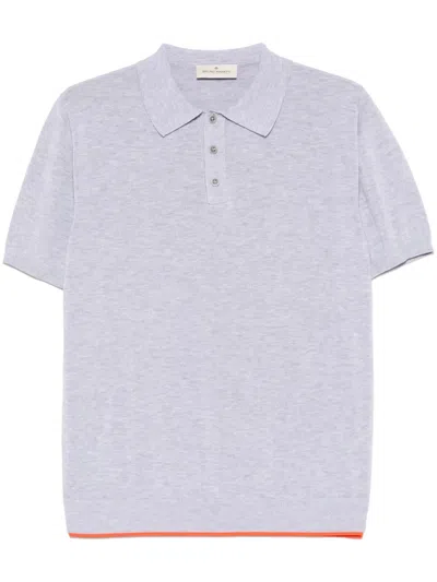 Bruno Manetti Cotton Polo Shirt In Grey