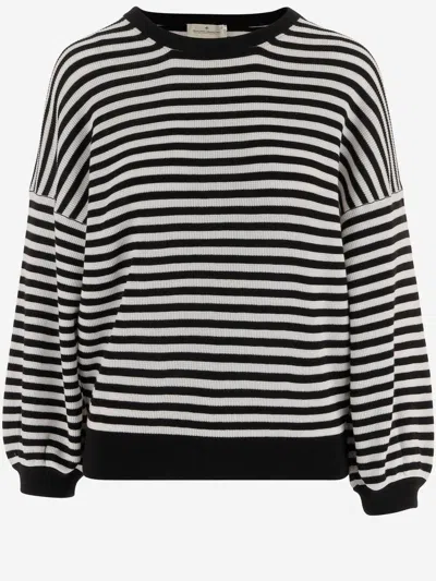Bruno Manetti Cotton Striped Knit In Multi