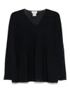 Bruno Manetti Jersey Blouse In Black