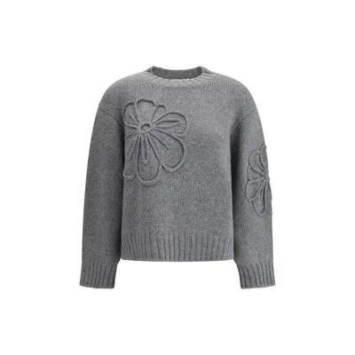 BRUNO MANETTI EMBROIDERED FLOWER SWEATER