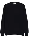 Bruno Manetti Fein Gestrickter Pullover In Blau