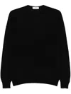 Bruno Manetti Fein Gestrickter Pullover In Schwarz