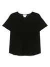 Bruno Manetti Fine-knit T-shirt In 黑色