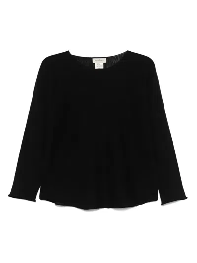 Bruno Manetti Fine-knit Top In 黑色