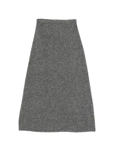 Bruno Manetti Flecked A-line Midi Skirt In Animal Print