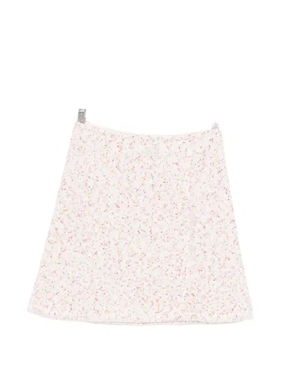 Bruno Manetti Fringed Mini Skirt In Pink