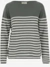 Bruno Manetti Cashmere Sweater With Striped Pattern In Green