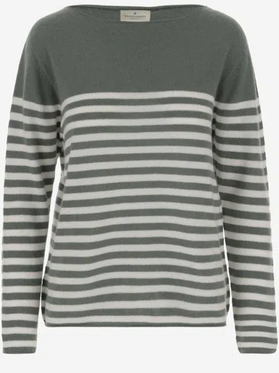 BRUNO MANETTI GREEN STRIPED PATTERN SWEATER