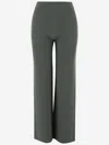 Bruno Manetti Cashmere Pants With Elasticized Waist In Green