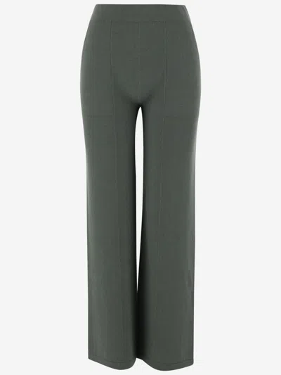 BRUNO MANETTI GREEN WOOL TROUSERS