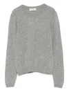 Bruno Manetti Grey Cashmere Wool Crew Neck Sweater In Gray