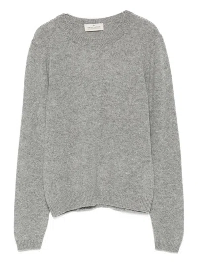 BRUNO MANETTI BRUNO MANETTI GREY CASHMERE WOOL CREW NECK SWEATER