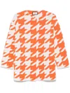 Bruno Manetti Houndstooth-pattern Cardigan In Orange