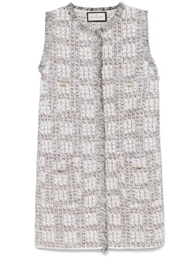 Bruno Manetti Knitted Gilet In Grey
