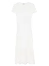 Bruno Manetti Knitted Midi Dress In White