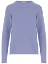 Bruno Manetti Lavender Cashmere Pullover With Crew Neck And Long Sleeves