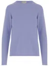 Bruno Manetti Lavender Cashmere Pullover With Crew Neck And Long Sleeves